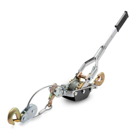 Heavy-Duty 5-Ton Come Along Winch - 10,000 lbs Pulling Power with Dual Gears and 3 Hooks for Ultimate Versatility in Recovery and Lifting