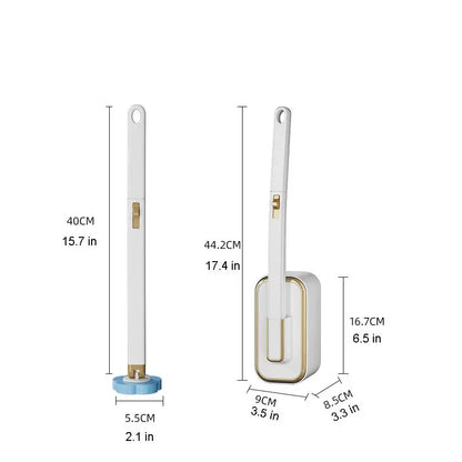 Wall Mounted Toilet Brush Set, 1 Set Toilet Bowl Brush and Holder with 24/48/72Pcs Disposable Replacement Brush Head, Toilet Scrubber Brush, Bathroom Cleaning Tool, House Cleaning Tools, Toilet Cleaning System