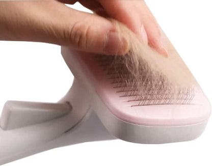 Dog Brush-Self Cleaning Dog and Cat Hair Brush, Deshedding Comb Long and Short