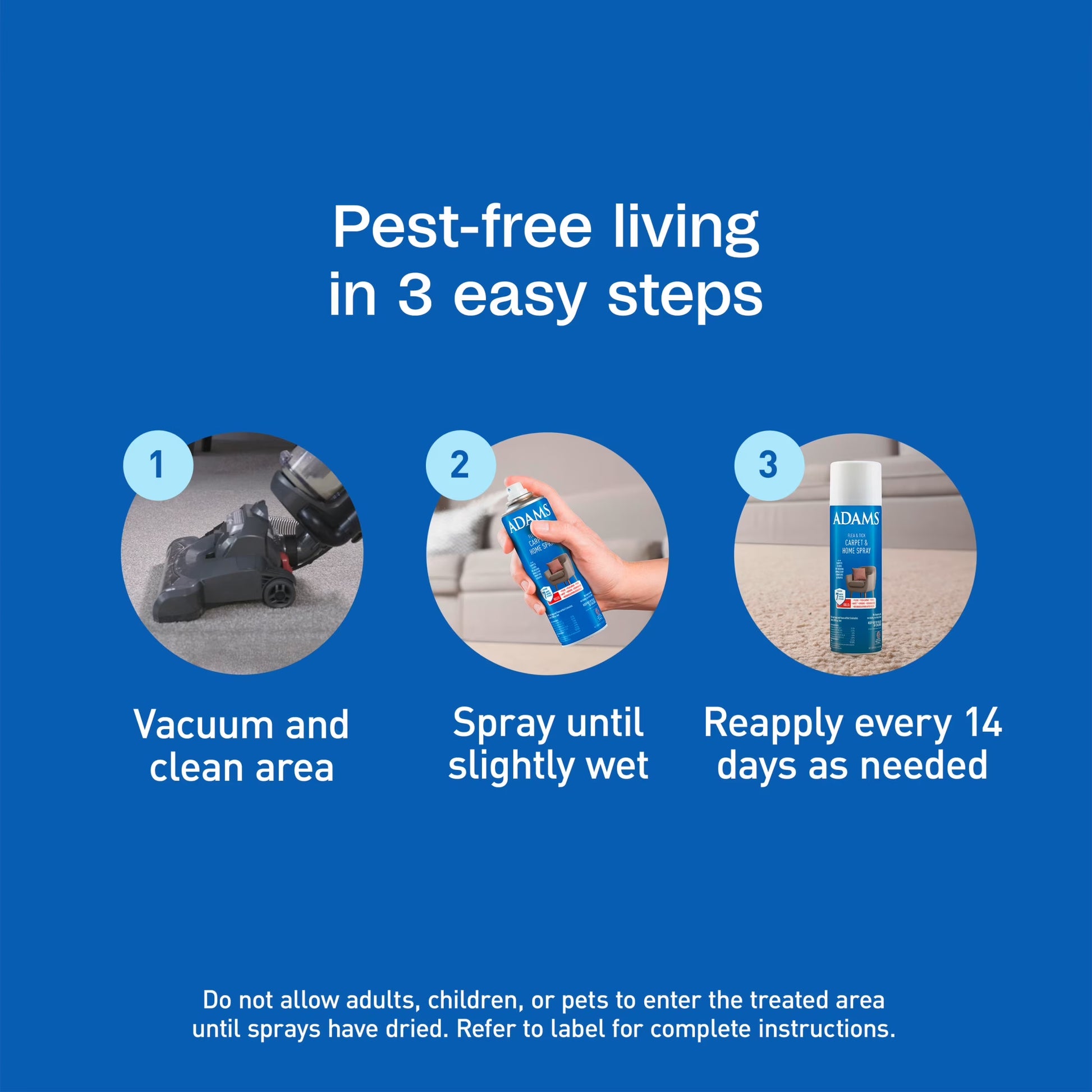 Flea & Tick Carpet & Home Spray, Kills Bed Bugs, Fleas, Ticks, Spiders, Ants, for Indoor Home Treatment, 7 Month Flea Protection, Treats up to 2,000 Sq Ft, 16 Oz