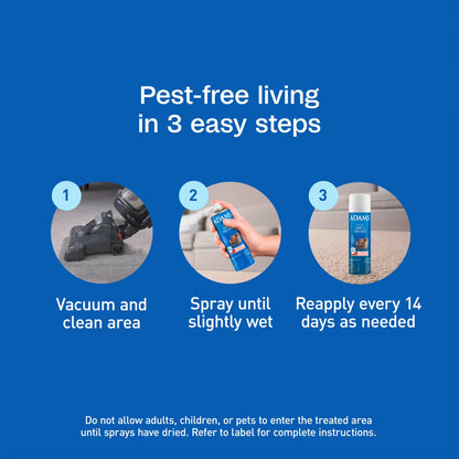 Flea & Tick Carpet & Home Spray, Kills Bed Bugs, Fleas, Ticks, Spiders, Ants, for Indoor Home Treatment, 7 Month Flea Protection, Treats up to 2,000 Sq Ft, 16 Oz