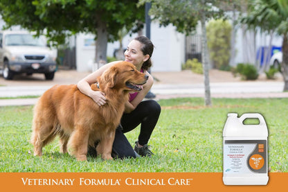 Clinical Care Antiseptic and Antifungal Medicated Shampoo for Dogs & Cats, 128 Fl Oz – Helps Alleviate Scaly, Greasy, Red Skin – Paraben, Dye, Soap-Free (1 Pack)