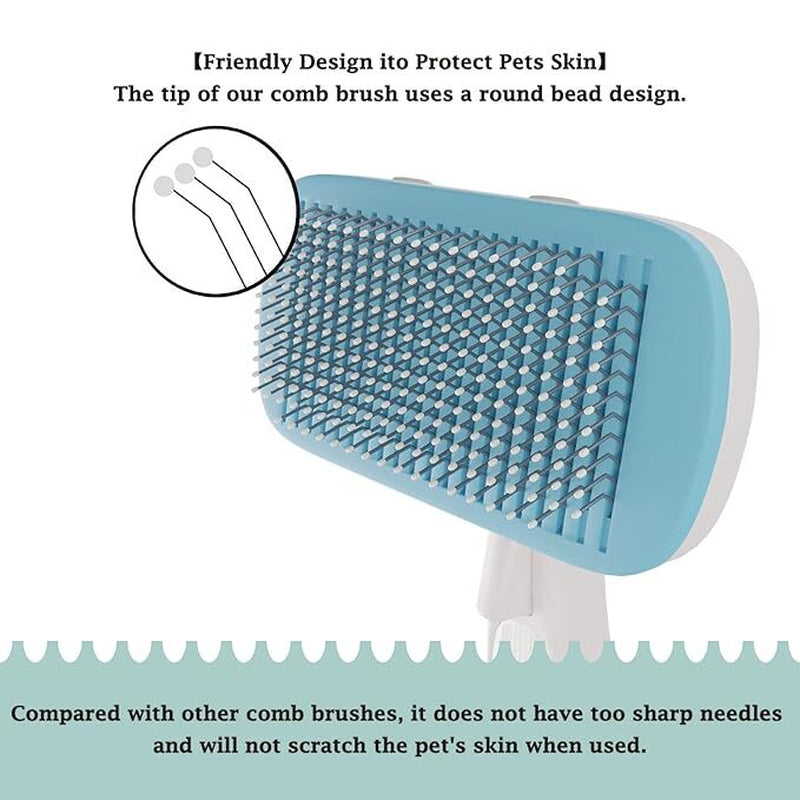 Dog Brush-Self Cleaning Dog and Cat Hair Brush, Deshedding Comb Long and Short