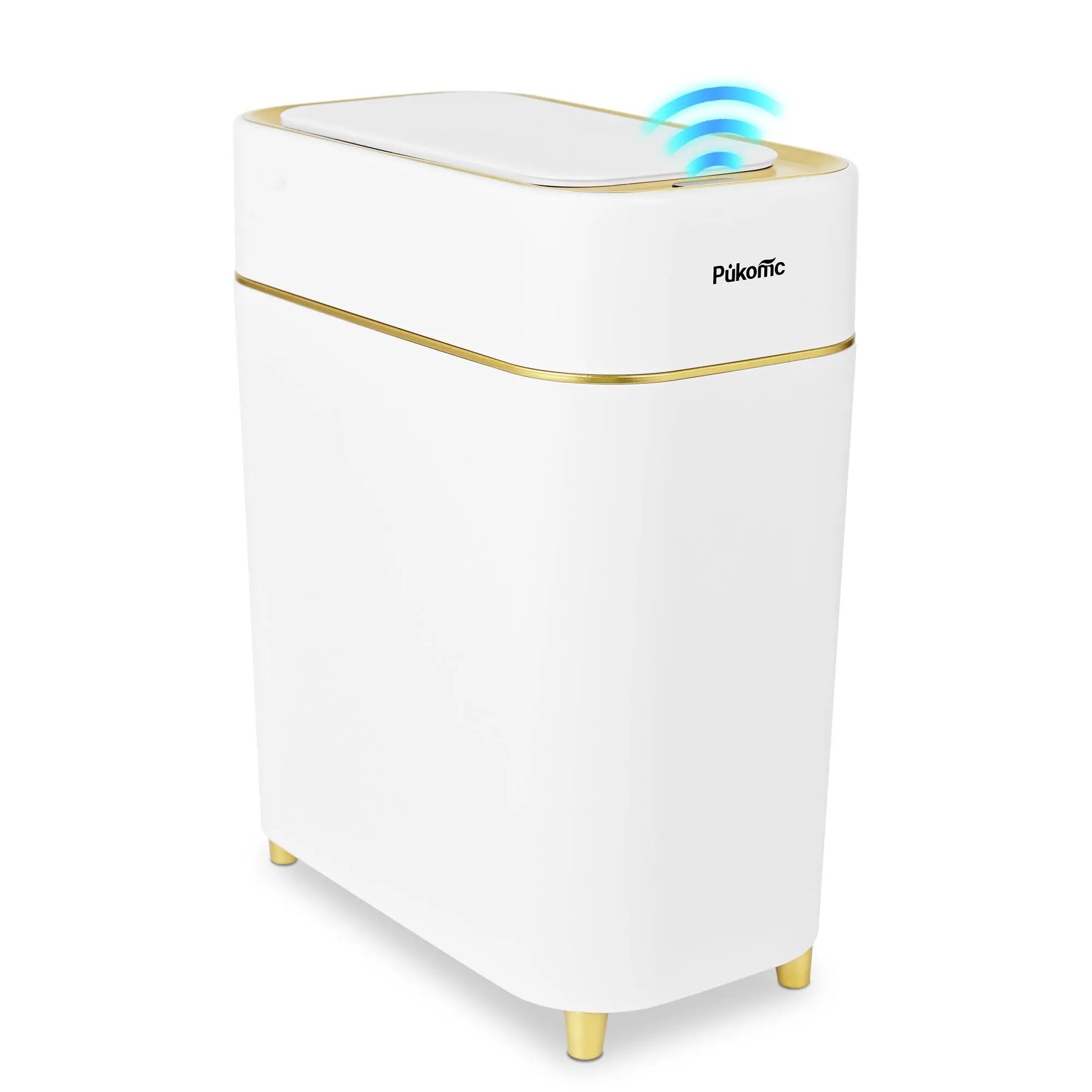 Pukomc Smart Induction Waterproof Trash Can for Bathroom, Bedroom, Office Nordic Style, Household Items Saving Space Motion Sensor Multifunctional Home Goods Environmentally Friendly Automatic Summerwins,Dorm Essentials,Home Essentials Homeessentials
