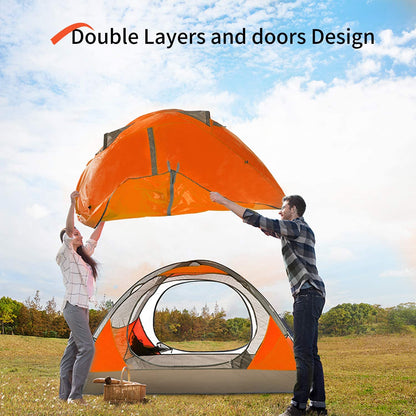 Lightweight 2/4 Person Waterproof Camping Tent - Easy Setup, Windproof, and Spacious for Outdoor Adventures