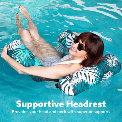 SLOOSH Inflatable Pool Floats Adult, 2 Packs / 1 Pack Floating Lounge Chairs , Blow up Pool Noodles for Adult Heavy Duty, Floating Chair for Party Summer Water Beach Lake Fun Dealsforyoudays