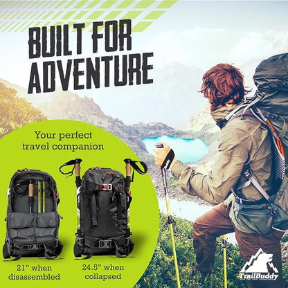 Trekking Poles – Lightweight 7075 Aluminum Hiking Poles for Women, Men & Seniors – Collapsible Walking Sticks for Travel, Trails & Balance